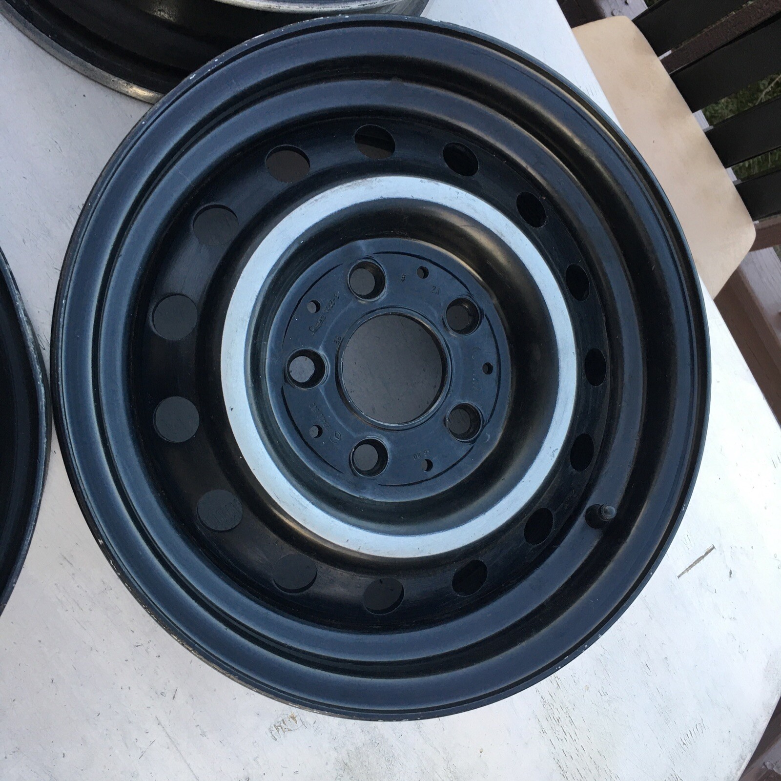 MERCEDES OEM ALUMINUM WHEEL W113 W121 190 230 250 280 SL 113 6” X 14 4 PCS RIMS - Picture 5 of 12