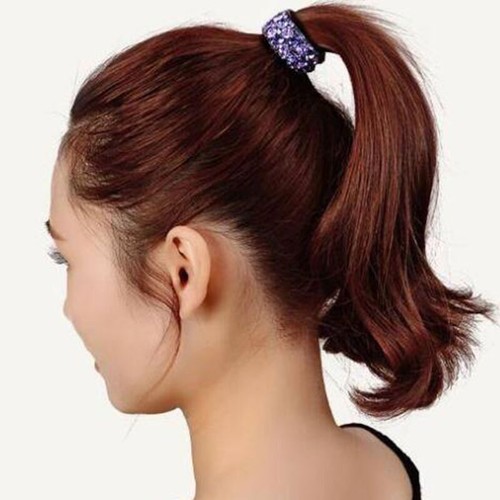 Women Rhinestone Ponytail Tail Hair Bun Holder Claw Clip Shiny Crystal Hairpin - Picture 4 of 37