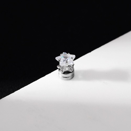 2/5Pcs Stainless Steel Magnetic Ear Stud Earring Set CZ Clip on Earring Jewelry - Picture 15 of 21