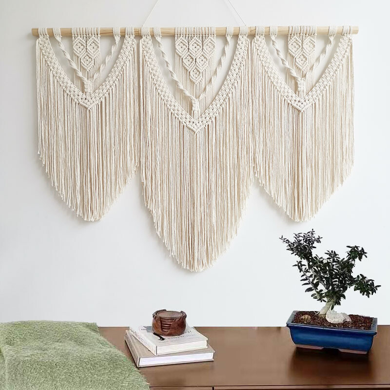 Large Macrame Wall Hanging Tapestry Bohemia Curtain Wedding Boho