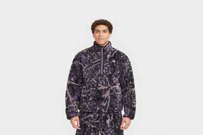 NEW MENS MEDIUM NIKE ACG SHERPA CANWELL GLACIER WINDPROOF 1/2 ZIP JACKET FZ8622