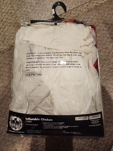 Spirit Inflatable Chicken Costume Child One Size Fits Most & custom made bag - Picture 4 of 18