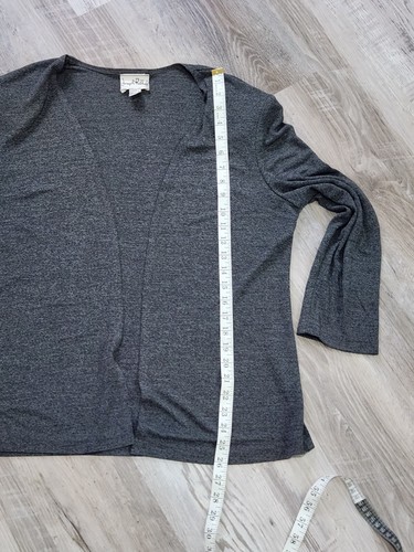 Joseph Ribkoff Pullover Gr. 14 grau grey vorne offen Schulterpolster - Bild 4 von 4