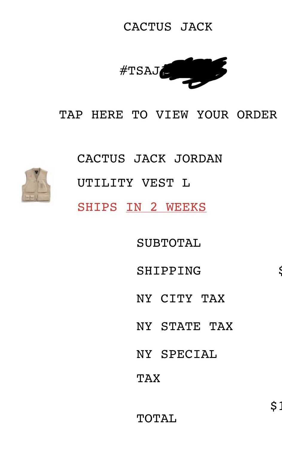 Travis Scott Cactus Jack Air Jordan Utility Vest - Size Large L