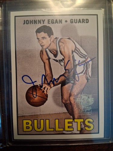 Johnny Egan Autographed Signed 2005 Topps All-Time Fan Favorites Card Bullets
