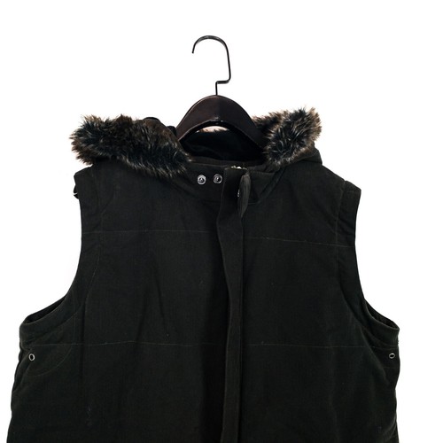 Ted Baker Dark Green Faux Fur Trim Hooded Gilet Bodywarmer Jacket - 14 Years - Picture 13 of 21