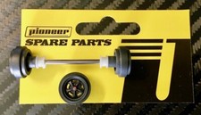 NEW Pioneer Front Axle Assembly No tires Mag 500 Wheels - Grey 1/32 Slot Car