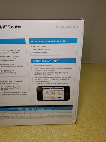 Netgear N300 300 Mbps 4-Port 10/100 Wireless N Router (WNR2000v5) - Picture 5 of 9