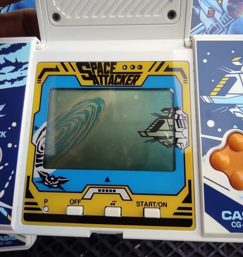 Casio Space Attacker LCD Spiel Vintage Videospiel CG-350 selten funktioniert Retro 1986 - Bild 5 von 6