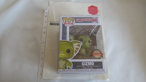 GREMLINS GIZMO FUNKO POP FIGUR #04 - SONDERAUSGABE. SIGNIERT VON ZACH GALLIGAN MIT COA