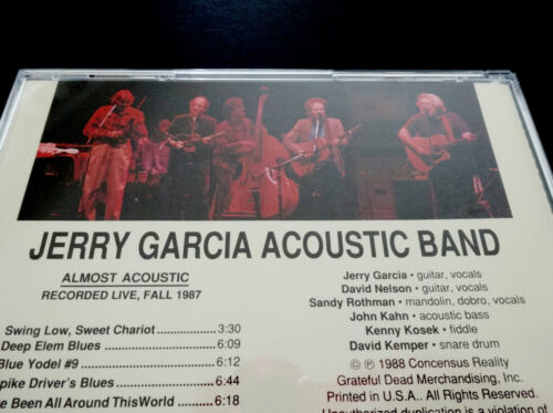 Jerry Garcia Acoustic Band Almost Acoustic Live 1987 CD Grateful Dead JG 88 GDCD - Imagen 3 de 12