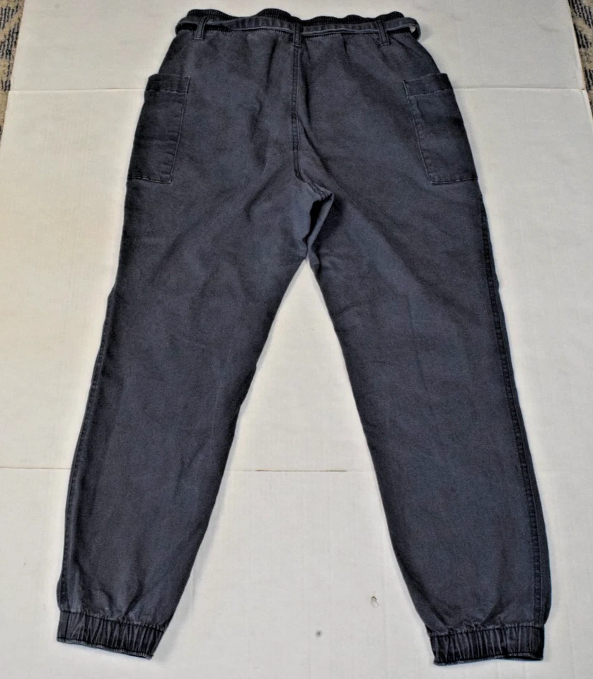 裤子 Hollister L 码炭灰色弹力棉超高腰慢跑裤腰带 — 第 2/4 张图片