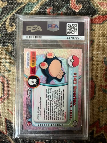 Snorlax 2000 Pokemon Topps Cromo SPECTRA PSA 10 Gemas Como Nuevo - Imagen 2 de 2