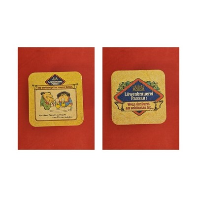 Löwenbrauerei Passau Von allen Blumen is ma de...Brauerei Bierdeckel Beermat