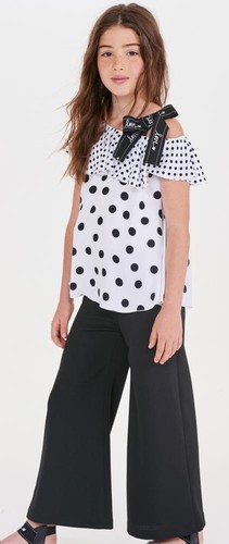-67% ELSY Viskose Bluse Gr. 164/14Y it. 44~off shoulder~NEW~NP 89,95€ - Picture 3 of 4