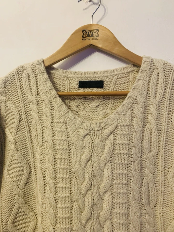 ASOS, Wool Blend-Chunky Cable Aran Knit-Crew Neck-Jumper. Size 2XL, 44/46”. VGC - Image 2 of 4