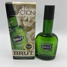 Vintage 1990s Brut Splash On Lotion 7 Oz Fragrance