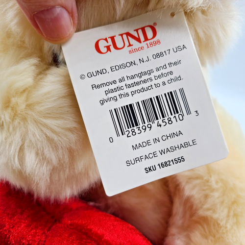 Zales Gund Bär Plüschtier Stofftier Valentinstag Make a Wish Tag rot Taschenherz - Bild 9 von 14