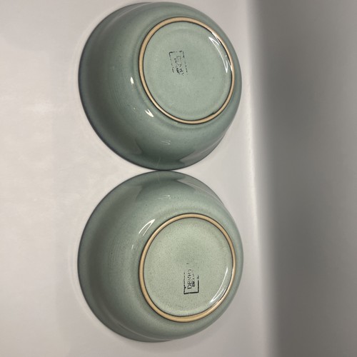 Denby Regency Green Set Of 2 Cereal Soup Dessert Bowls Good Condition - Picture 4 of 6
