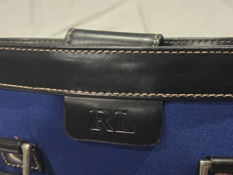 Bolso de Mano Clásico Vintage Polo Ralph Lauren Fragancias Azul Negro Foto 3 de 4