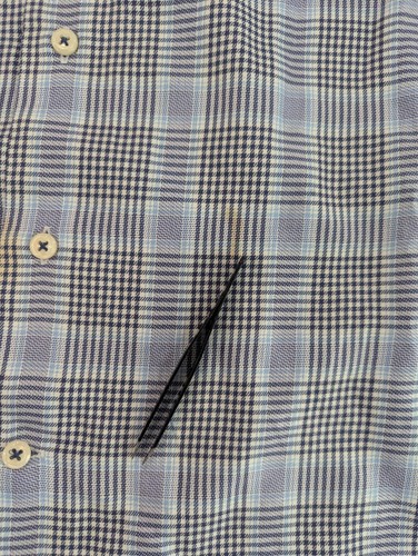 Peter MIllar Button Down Hemd Herren 2XLT grau blau kariert Langarm BESCHREIBUNG LESEN - Bild 4 von 7