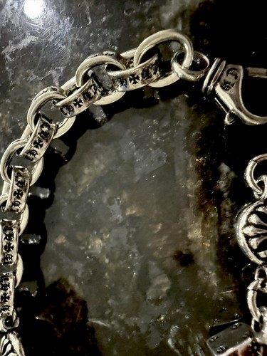 Chrome Hearts Type Style Y2K Vintage Chain Bracelet 7in Stainless Steel