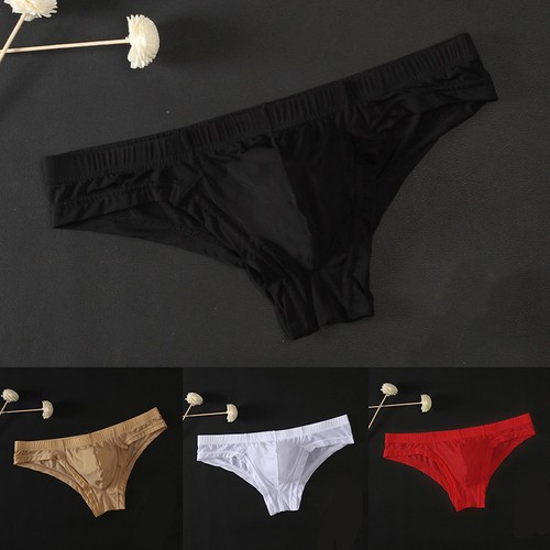 Ropa interior sexy de seda helada calzoncillos calzoncillos finos transpirables para hombre AU - Imagen 3 de 21
