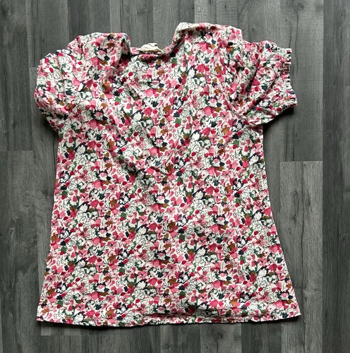 Seasalt Cornwall UK 16 Short Sleeve Rosehip Jersey Top Tee T-Shirt Blouse Floral - Picture 2 of 10