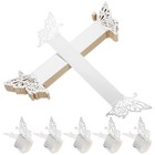  50 Pcs Paper Napkin Rings Buckle Butterfly Shape Holder for Table