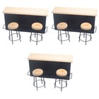  3 Pieces Miniaturen Puppenhaus Zubehör Puppenhauszubehör Holzornament