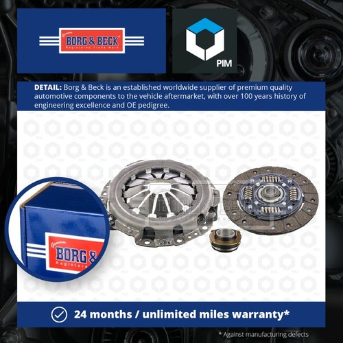 Clutch Kit 3pc (Cover+Plate+Releaser) HK2835 Borg & Beck Top Quality Guaranteed