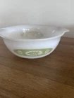 Vintage GLASBAKE Casserole Dish Milk Glass Bowl - Hard To Find Pattern