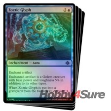 Foil Zoetic Glyph X4 M/NM Magic: The Gathering MTG The Lost Caverns Of Ixalan