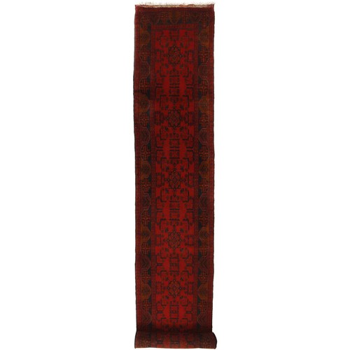Vintage Hand-knotted Runner Rug 3'5" x 16'1" Traditional Oriental Wool Carpet - Picture 2 of 7