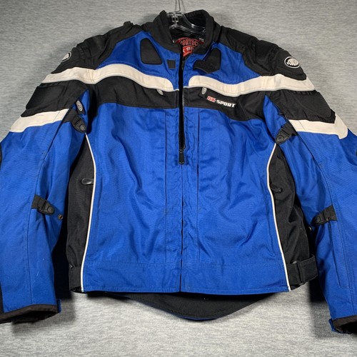 Cortech Jacket Mens 2XL Blue Black GX Sport Motorcycle Riding Armor Protective - Picture 3 of 13