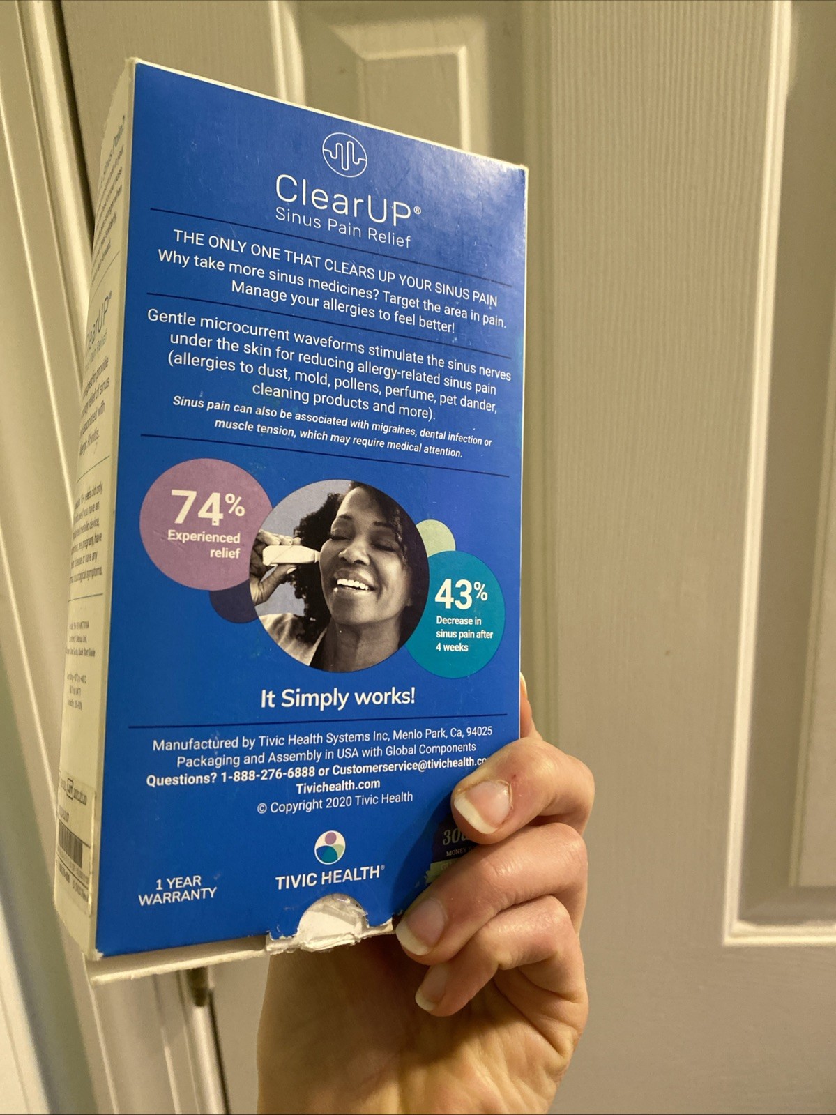 Clear Up Sinus Pain Relief Micro current Treatment Device By Tivic Health Read