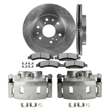 Front For CHEVROLET SILVERADO 1500 08-18 Brake Calipers Disc Rotors Ceramic Pad