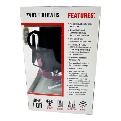 Howard Leight Electronic Shooting Hearing Protection Earmuff Youth/Small, Pink - Bild 5 von 11