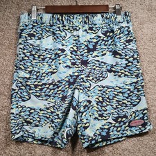 Vineyard Vines Kids Swim Trunks 10-12 . All Over See Life Print.