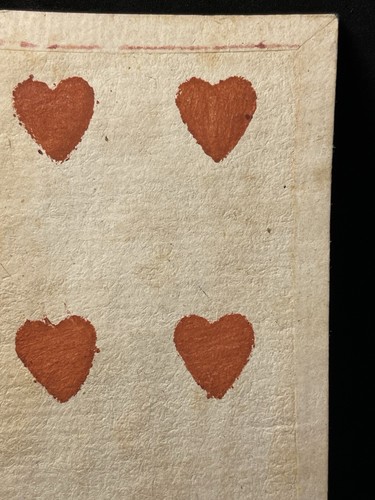 c1790 Woodblock Antique Playing Cards Historic Brush Painted Al Mondo Single - Picture 8 of 23