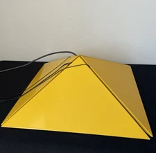 Vintage Hanging Lamp by Rodney Kinsman for Bieffeplast Postmodern Italy yellow