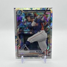 2021 Bowman Chrome Prospects Atomic Refractor #BCP-11 Jeremy Pena Houston Astros