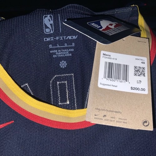 2024-25 Nike NBA Golden State Warriors Curry City Edition Authentic Trikot 48 L - Bild 3 von 5