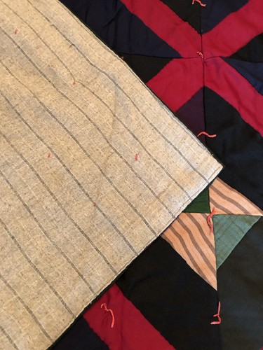 Vintage Crazy Quilt Antique Patchwork Dark Wool Suit Scraps Worn Cutter As Is - Picture 6 of 23