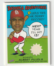 Albert Pujols 2004 Topps Bazooka Adventures game worn Relics #BA-AP Cardinals