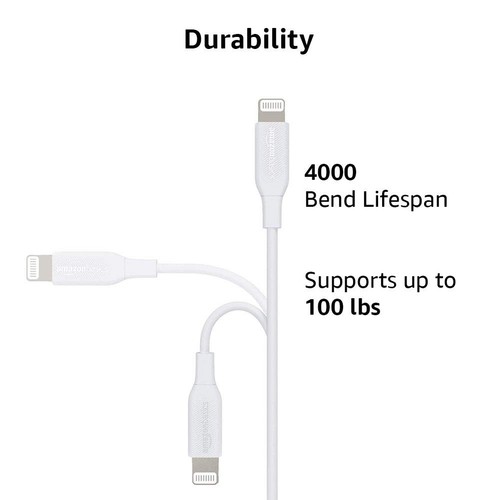 AmazonBasics USB typu C do Iphone kabel 1,8 m biały - Zdjęcie 3 z 8