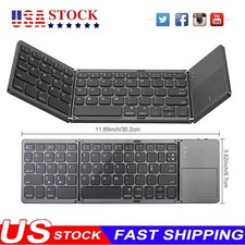 Mini Thin Fold Wireless Bluetooth Keyboard With Touchpad for iOS Android Windows