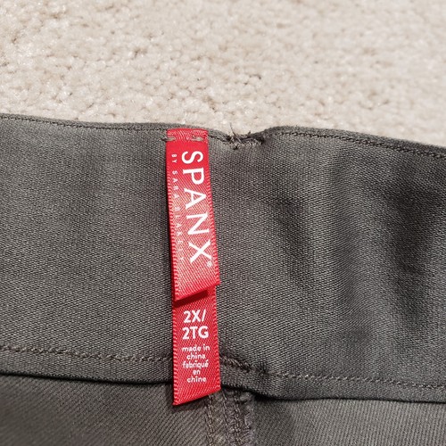 Spanx Pants Women 2XL XXL Desert Dune Stretch Twill Ankle Cargo Pull On Trousers - Picture 10 of 15