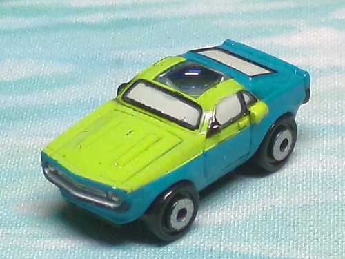 1990 GALOOB MICRO MACHINES - 1969 Ford Mustang Blue Green Car PRIVATE EYES - Picture 7 of 14
