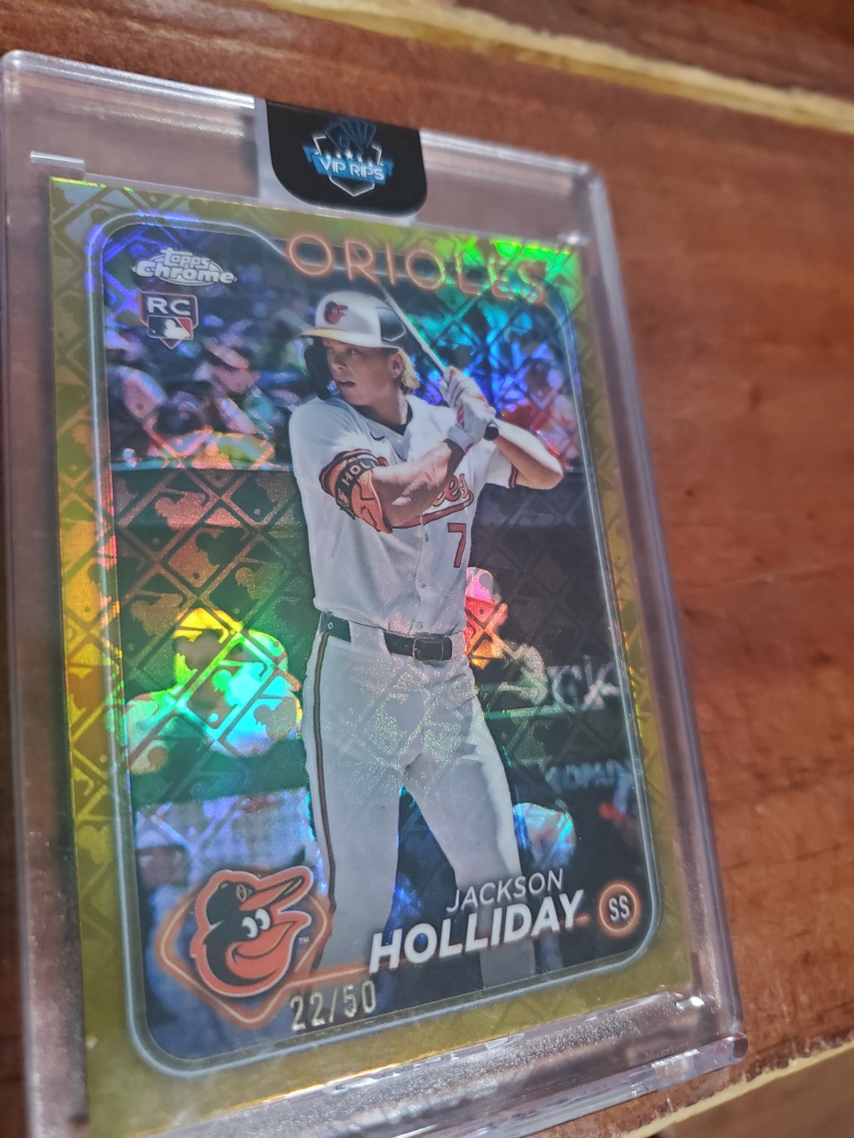 2024 Topps Chrome Logofractor Jackson Holliday Gold RC 22/50